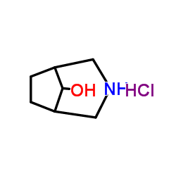 3-Azabicyclo[3.2.1]octan-8-ol hydrochloride (1:1) structure