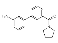 3-Amino-3'-(pyrrolidinocarbonyl)biphenyl结构式