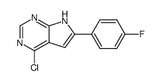 4-chloro-6-(4-fluorophenyl)-7H-pyrrolo[2,3-d]pyrimidine结构式