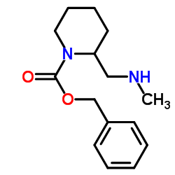 Benzyl 2-[(methylamino)methyl]-1-piperidinecarboxylate Structure