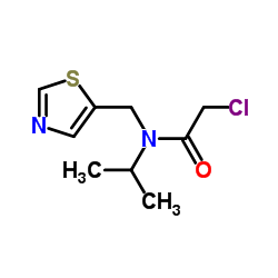 2-Chloro-N-isopropyl-N-(1,3-thiazol-5-ylmethyl)acetamide结构式