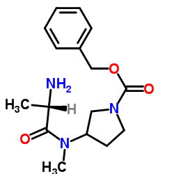 Benzyl 3-[alanyl(methyl)amino]-1-pyrrolidinecarboxylate Structure