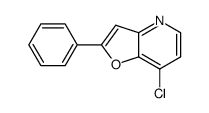 7-chloro-2-phenylfuro[3,2-b]pyridine结构式