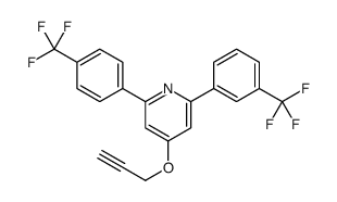 4-prop-2-ynoxy-2-[3-(trifluoromethyl)phenyl]-6-[4-(trifluoromethyl)phenyl]pyridine结构式