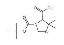 boc-(rs)-5,5-dimethyl-1,3-thiazolidine-4-carboxylic acid结构式