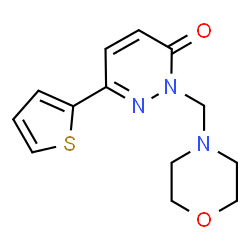2-(morpholin-4-ylmethyl)-6-(thiophen-2-yl)pyridazin-3(2H)-one结构式