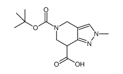 5-(tert-butoxycarbonyl)-2-methyl-4,5,6,7-tetrahydro-2H-pyrazolo[4,3-c]pyridine-7-carboxylicacid Structure