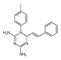 4,6-Diamino-1,2-dihydro-1-(4-methylphenyl)-2-styryl-1,3,5-triazin结构式