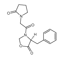 (S)-4-benzyl-3-(2-(2-oxopyrrolidin-1-yl)acetyl)oxazolidin-5-one结构式