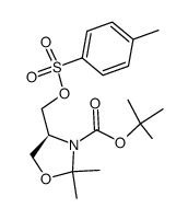 ((S)-3-(TERT-BUTOXYCARBONYL)-2,2-DIMETHYLOXAZOLIDIN-4-YL)METHYL 4-METHYLBENZENESULFONATE结构式