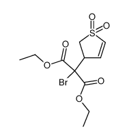 2-Bromo-2-(1,1-dioxo-2,3-dihydro-1H-1λ6-thiophen-3-yl)-malonic acid diethyl ester Structure