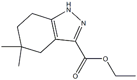 5,5-Dimethyl-4,5,6,7-tetrahydro-1H-indazole-3-carboxylic acid ethyl ester结构式
