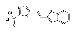 2-[2-(1-benzothiophen-2-yl)ethenyl]-5-(trichloromethyl)-1,3,4-oxadiazole结构式
