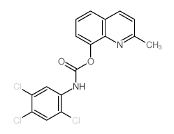 Carbanilic acid,2,4,5-trichloro-, 2-methyl-8-quinolyl ester (8CI) structure