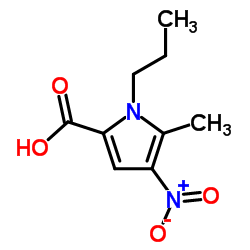 5-Methyl-4-nitro-1-propyl-1H-pyrrole-2-carboxylic acid结构式