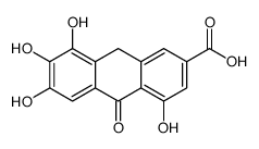 4,6,7,8-tetrahydroxy-10-oxo-9H-anthracene-2-carboxylic acid结构式
