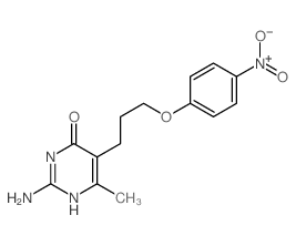 4(3H)-Pyrimidinone,2-amino-6-methyl-5-[3-(4-nitrophenoxy)propyl]- structure