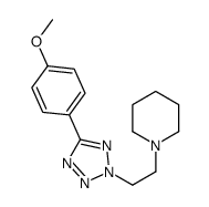 1-[2-[5-(4-methoxyphenyl)tetrazol-2-yl]ethyl]piperidine结构式