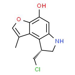 1,2-dihydro-1-(chloromethyl)-5-hydroxy-8-methyl-3H-furano(3,2-e)indole结构式