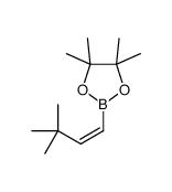 2-[(Z)-3,3-dimethylbut-1-enyl]-4,4,5,5-tetramethyl-1,3,2-dioxaborolane结构式