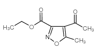 4-乙酰-5-甲基异恶唑-3-羧酸乙酯结构式