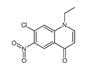 7-chloro-1-ethyl-6-nitroquinolin-4-one Structure