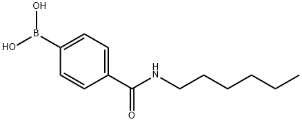 4-(己基氨甲酰基)苯硼酸结构式