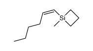 1-((Z)-1-hexenyl)-1-methylsilacyclobutane Structure