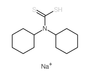 Carbamodithioic acid,N,N-dicyclohexyl-, sodium salt (1:1)结构式