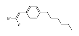 4-n-Hexyl-β,β'-dibromostyrene Structure