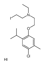 2-(4-chloro-5-methyl-2-propan-2-ylphenoxy)-N-ethyl-N-(2-iodoethyl)ethanamine,hydroiodide Structure