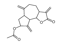 (3aS)-3a,4,5,6,6aβ,7,8,9,9aβ,9bα-Decahydro-8α-acetoxy-3,6,9-tris(methylene)azuleno[4,5-b]furan-2(3H)-one结构式