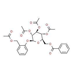 2-[(Acetyloxy)methyl]phenyl β-D-glucopyranoside 2,3,4-triacetate 6-benzoate Structure