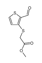 methyl 3-[2-(2-formylyhiophene-3-yl)]-3-thiapropionate结构式