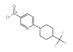 1-(5-nitro-2-pyridinyl)-4-(trifluoromethyl)piperidine structure