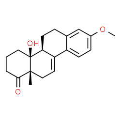 (8α)-14β-Hydroxy-3-methoxy-D-homoestra-1,3,5(10),9(11)-tetren-17a-one Structure