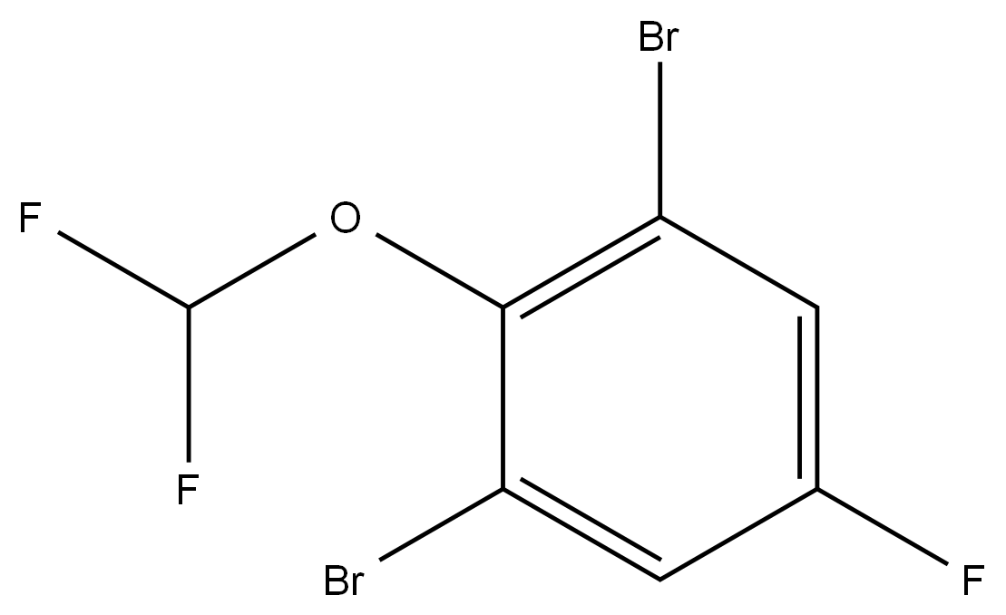 1,3-二溴-2-(二氟甲氧基)-5-氟苯结构式