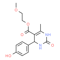 2-methoxyethyl 4-(4-hydroxyphenyl)-6-methyl-2-oxo-1,2,3,4-tetrahydropyrimidine-5-carboxylate Structure