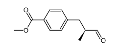 Benzoic acid, 4-(2-methyl-3-oxopropyl)-, methyl ester, (S)- (9CI) picture