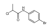N-(4-溴苯基)-2-氯丙酰胺结构式