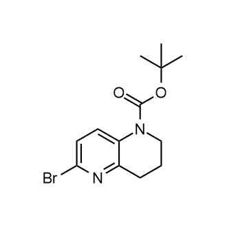 tert-Butyl6-bromo-3,4-dihydro-1,5-naphthyridine-1(2H)-carboxylate Structure