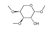 Methyl 3,4-di-O-methyl-beta-L-arabinopyranoside结构式