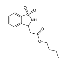 (1,1-dioxo-2,3-dihydro-1H-1λ6-benzo[d]isothiazol-3-yl)-acetic acid butyl ester结构式