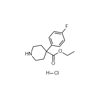 Ethyl 4-(4-fluorophenyl)piperidine-4-carboxylate hydrochloride Structure