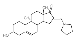 3-hydroxy-10,13-dimethyl-16-(pyrrolidin-1-ylmethylidene)-2,3,4,7,8,9,11,12,14,15-decahydro-1H-cyclopenta[a]phenanthren-17-one结构式