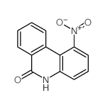 6(5H)-Phenanthridinone, 1-nitro- Structure
