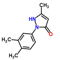2-(3,4-Dimethylphenyl)-1,2-dihydro-5-methyl-3H-pyrazol-3-one structure