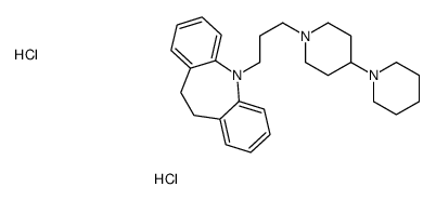 11-[3-(4-piperidin-1-ylpiperidin-1-yl)propyl]-5,6-dihydrobenzo[b][1]benzazepine,dihydrochloride结构式