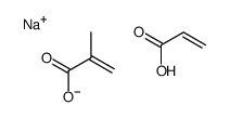 sodium,2-methylprop-2-enoic acid,prop-2-enoate Structure