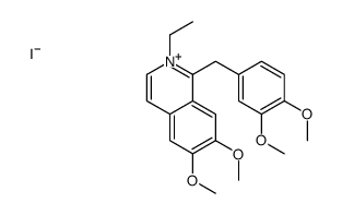 1-(3,4-DIMETHOXYBENZYL)-2-ETHYL-6,7-DIMETHOXYISOQUINOLIN-2-IUM IODIDE结构式
